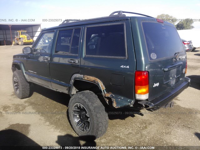 1J4FF68S7XL591805 - 1999 JEEP CHEROKEE SPORT/CLASSIC მწვანე ფოტო 3