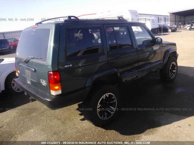 1J4FF68S7XL591805 - 1999 JEEP CHEROKEE SPORT/CLASSIC მწვანე ფოტო 4