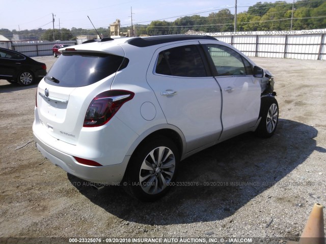 KL4CJASB4HB003377 - 2017 BUICK ENCORE PREFERRED WHITE photo 4