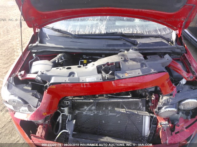 1G1JA5SH9C4136425 - 2012 CHEVROLET SONIC LS 红色 照片 10