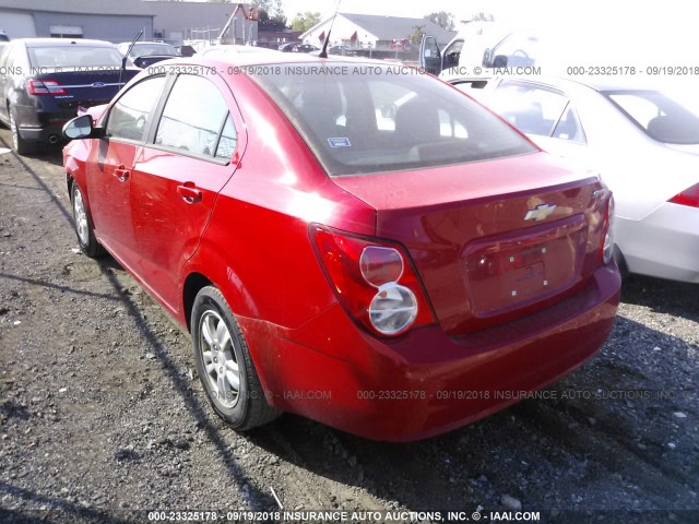 1G1JA5SH9C4136425 - 2012 CHEVROLET SONIC LS 红色 照片 3