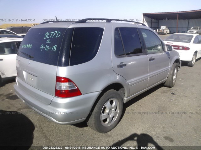 4JGAB57E44A468614 - 2004 MERCEDES-BENZ ML 350 SILVER photo 4