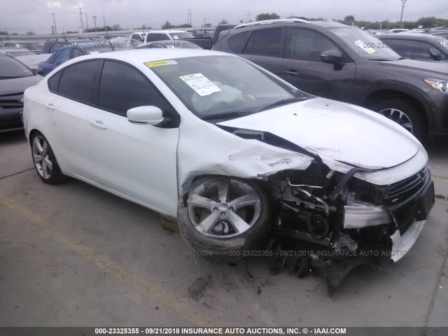 1C3CDFEB8FD300972 - 2015 DODGE DART GT WHITE photo 1