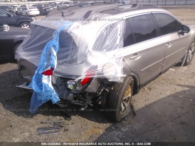 4S4BSANC8J3394094 - 2018 SUBARU OUTBACK 2.5I LIMITED BEIGE photo 6