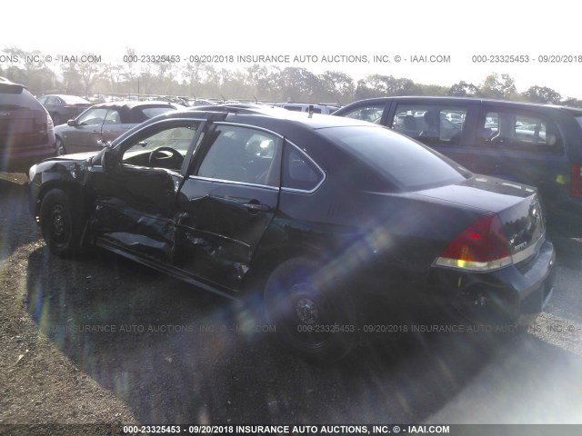 2G1WD5EM0B1220326 - 2011 CHEVROLET IMPALA POLICE BLACK photo 3