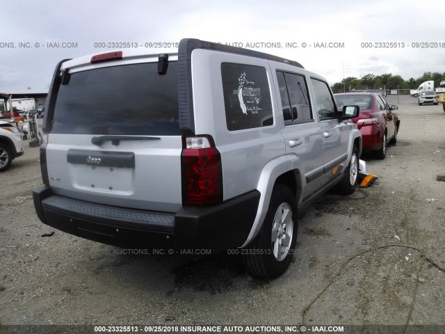 1J8HG48K17C685025 - 2007 JEEP COMMANDER SILVER photo 4