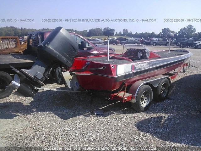 S0ECC119E990 - 1990 GAMBLER BASS BOAT  RED photo 4