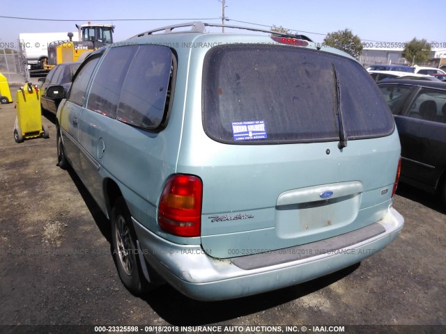 2FMDA5142WBB31270 - 1998 FORD WINDSTAR WAGON TEAL photo 3