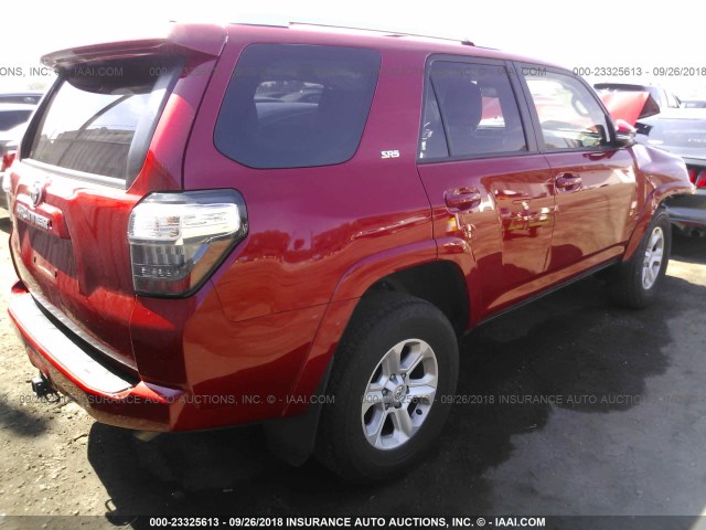 JTEBU5JR4E5170715 - 2014 TOYOTA 4RUNNER SR5/LIMITED/TRAIL RED photo 4