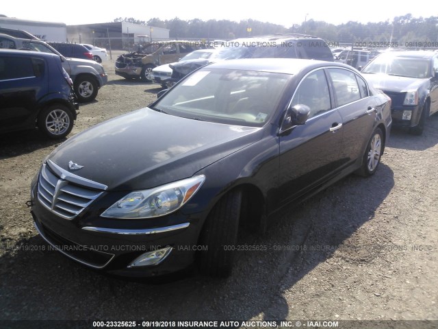 KMHGC4DD7EU265603 - 2014 HYUNDAI GENESIS 3.8L BLACK photo 2