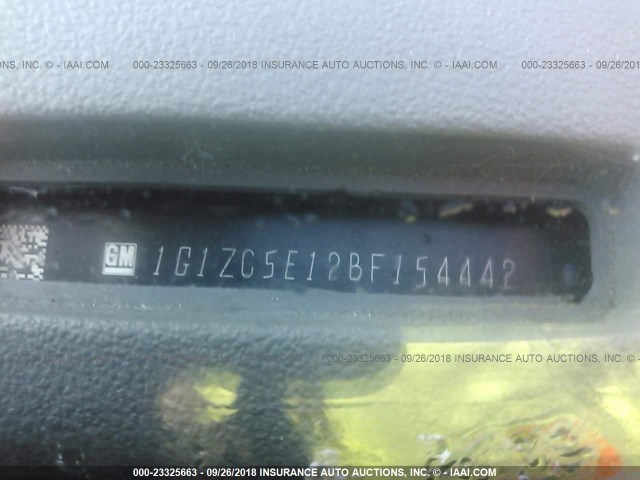 1G1ZC5E12BF154442 - 2011 CHEVROLET MALIBU 1LT ლურჯი ფოტო 9