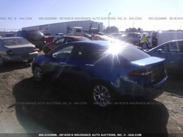 1C3CDFCH7DD188301 - 2013 DODGE DART LIMITED/R/T BLUE photo 3