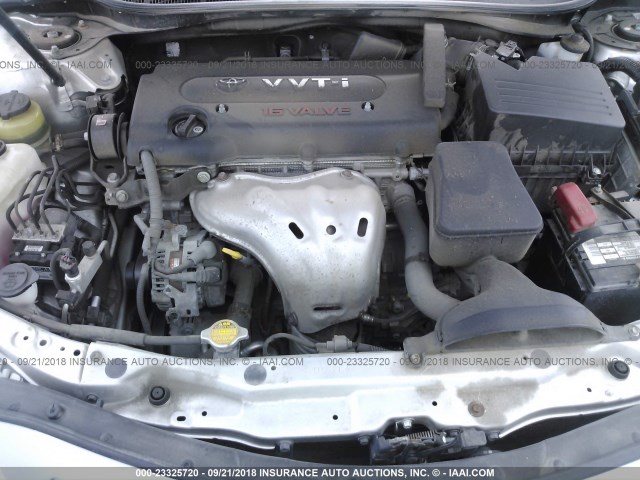 4T1BE46K78U240060 - 2008 TOYOTA CAMRY CE/LE/XLE/SE SILVER photo 10