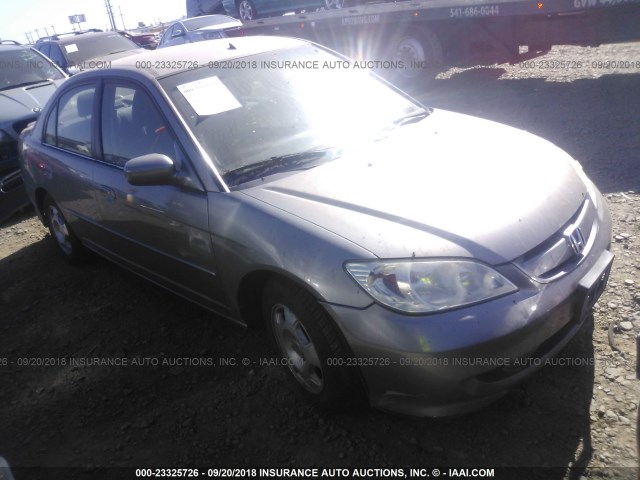 JHMES96685S001052 - 2005 HONDA CIVIC HYBRID SILVER photo 1