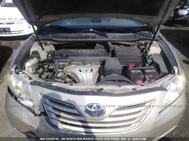 4T1BE46K17U682122 - 2007 TOYOTA CAMRY NEW GENERAT CE/LE/XLE/SE GOLD photo 10