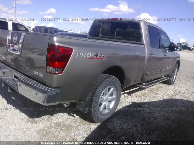 1N6AA07F48N335009 - 2008 NISSAN TITAN XE/SE/LE/PRO-4X BEIGE photo 4