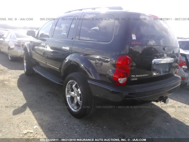 1D4HD58D64F108236 - 2004 DODGE DURANGO LIMITED BLACK photo 3