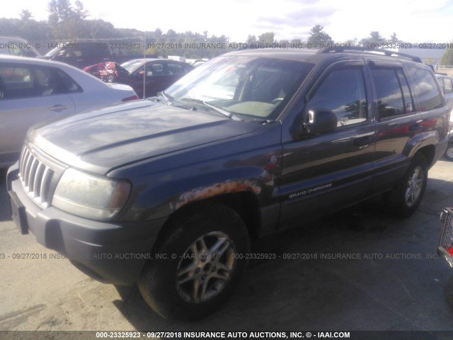 1J4GW48S34C424376 - 2004 JEEP GRAND CHEROKEE LAREDO/COLUMBIA/FREEDOM GRAY photo 2