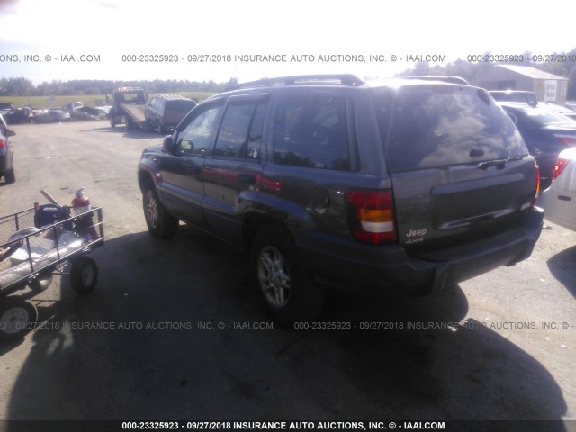 1J4GW48S34C424376 - 2004 JEEP GRAND CHEROKEE LAREDO/COLUMBIA/FREEDOM GRAY photo 3