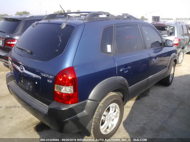 KM8JN12D46U290638 - 2006 HYUNDAI TUCSON GLS/LIMITED BLUE photo 4