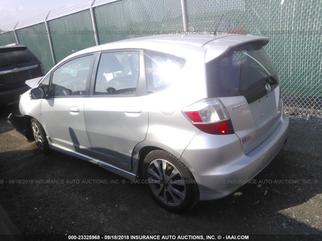 JHMGE8H56CC018051 - 2012 HONDA FIT SPORT SILVER photo 3