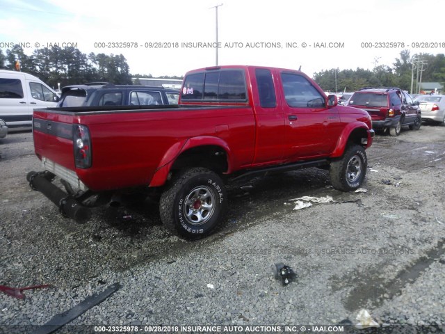 1N6ED26YXXC338773 - 1999 NISSAN FRONTIER KING CAB XE/KING CAB SE RED photo 4