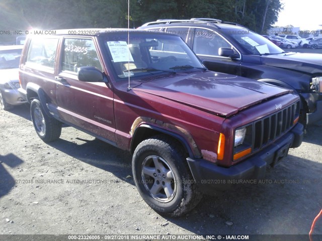 1J4FJ27S0WL238717 - 1998 JEEP CHEROKEE SE RED photo 1