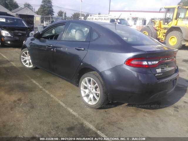 1C3CDFBA4DD209691 - 2013 DODGE DART SXT BLUE photo 3