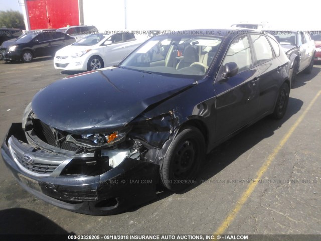 JF1GH61618H810947 - 2008 SUBARU IMPREZA 2.5I BLACK photo 2