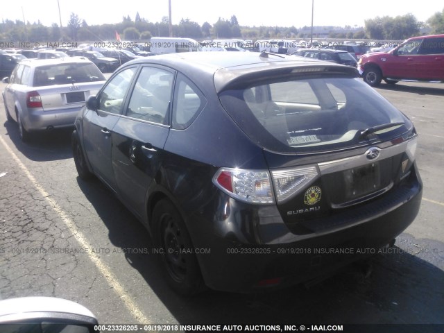 JF1GH61618H810947 - 2008 SUBARU IMPREZA 2.5I BLACK photo 3