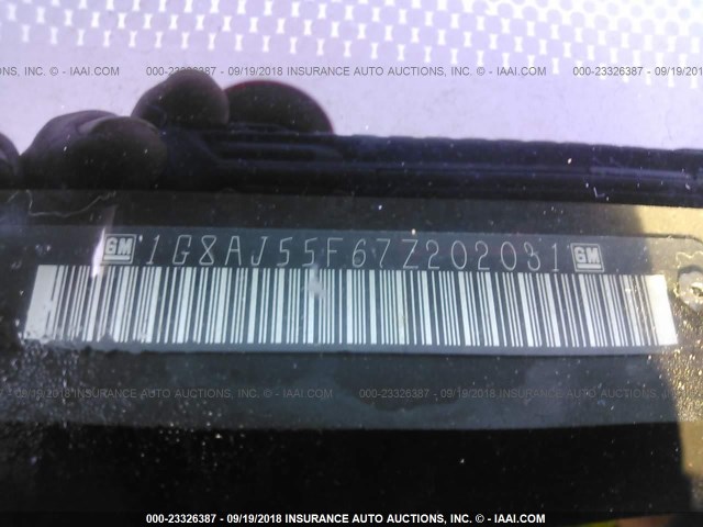 1G8AJ55F67Z202031 - 2007 SATURN ION LEVEL 2 银色 照片 9