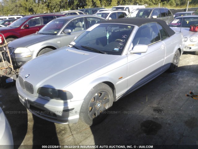 WBABR3342YEB39043 - 2000 BMW 323 CI SILVER photo 2