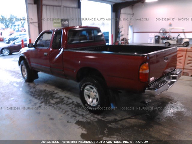 4TASN92N5YZ581361 - 2000 TOYOTA TACOMA XTRACAB PRERUNNER RED photo 3