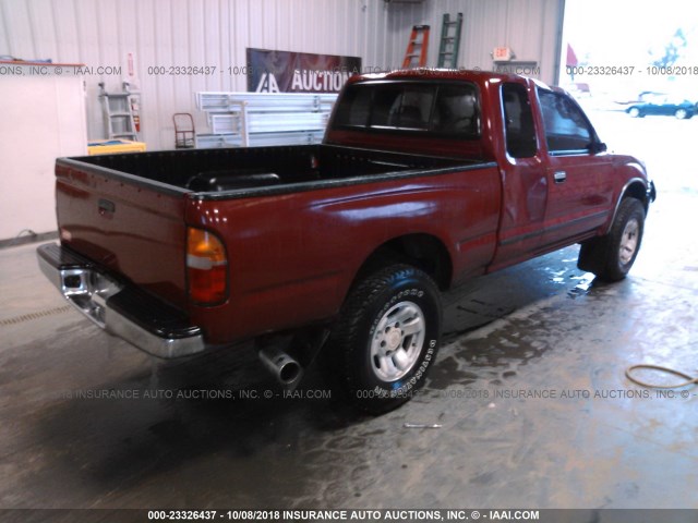 4TASN92N5YZ581361 - 2000 TOYOTA TACOMA XTRACAB PRERUNNER 红色 照片 4