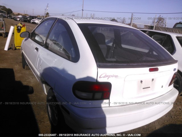 KNJLT05H8S6149482 - 1995 FORD ASPIRE WHITE photo 3