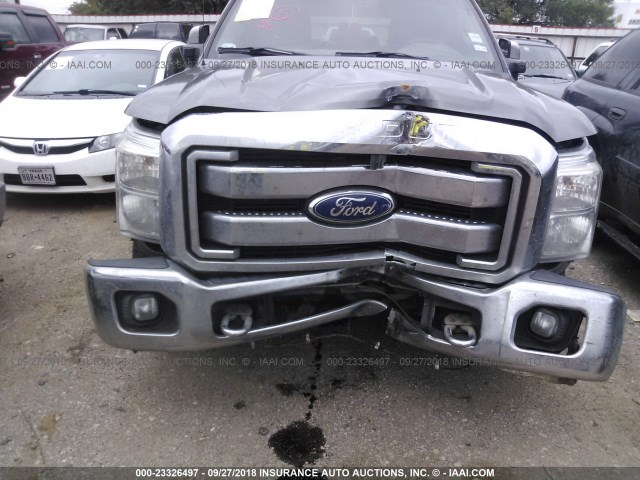 1FT7W2AT2BEC29349 - 2011 FORD F250 SUPER DUTY GRAY photo 6