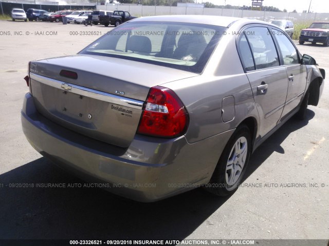1G1ZS58F68F122631 - 2008 CHEVROLET MALIBU LS 棕色 照片 4