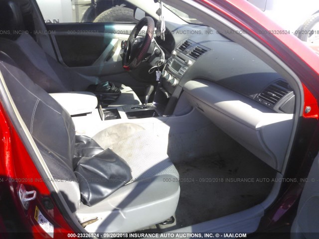 4T1BE46K87U145473 - 2007 TOYOTA CAMRY NEW GENERAT CE/LE/XLE/SE RED photo 5