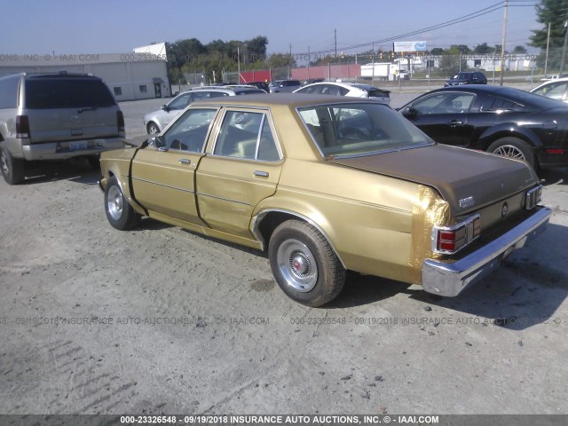 7E81L128556 - 1977 FORD GRANADA GOLD photo 3