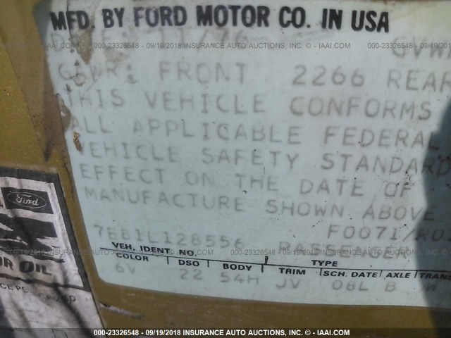 7E81L128556 - 1977 FORD GRANADA GOLD photo 9