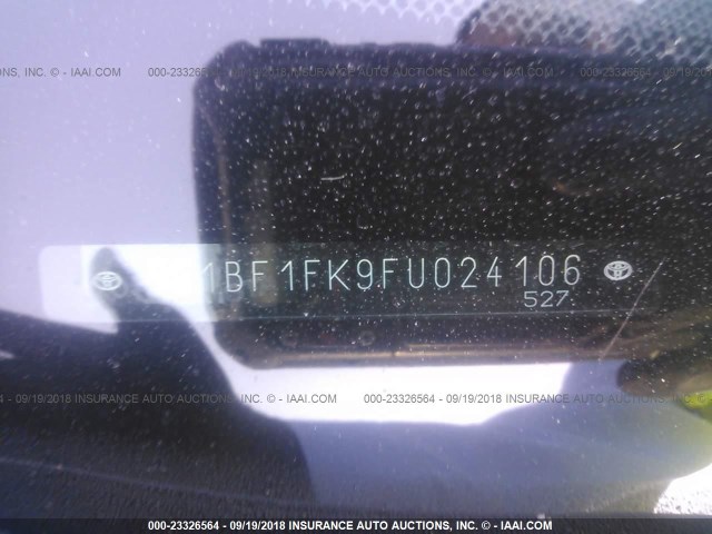 4T1BF1FK9FU024106 - 2015 TOYOTA CAMRY LE/XLE/SE/XSE 银色 照片 9