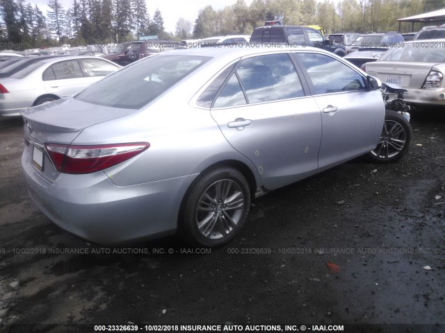 4T1BF1FK6FU495274 - 2015 TOYOTA CAMRY LE/XLE/SE/XSE 银色 照片 4