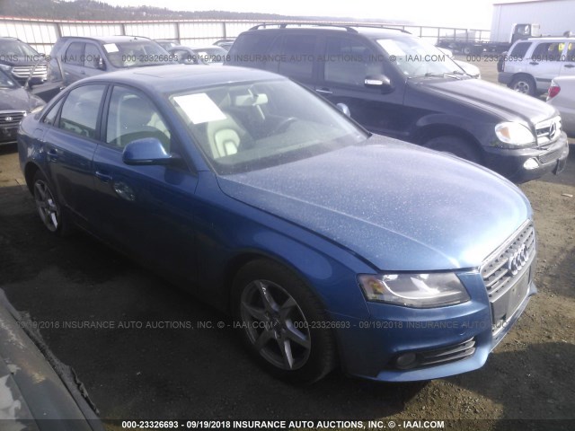 WAULF78K19A142484 - 2009 AUDI A4 2.0T QUATTRO BLUE photo 1