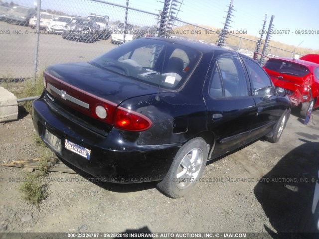 1G1JF54F337356249 - 2003 CHEVROLET CAVALIER LS BLACK photo 4