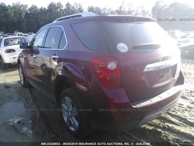 2GNALFEK2D1150833 - 2013 CHEVROLET EQUINOX LTZ RED photo 3