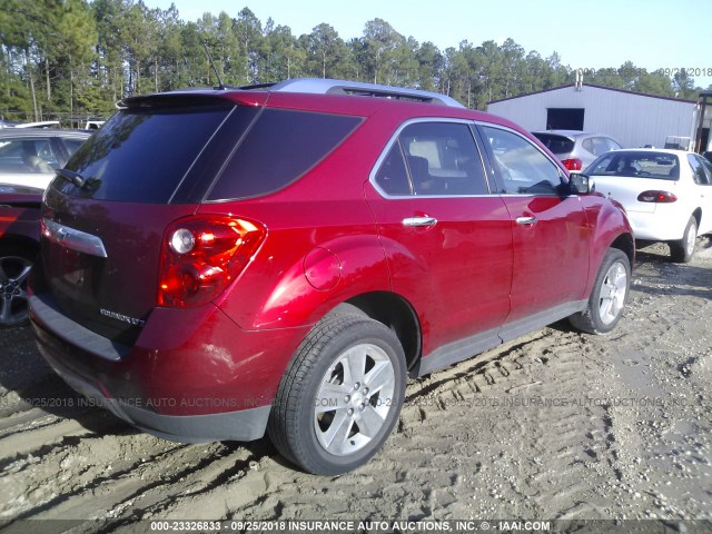 2GNALFEK2D1150833 - 2013 CHEVROLET EQUINOX LTZ RED photo 4