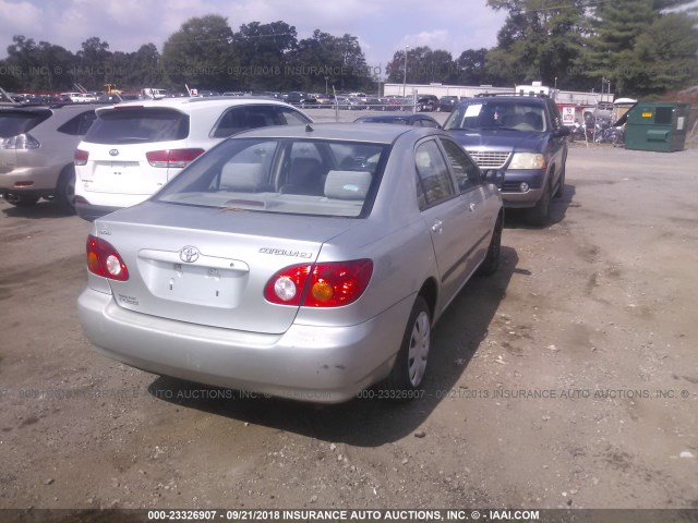 JTDBR32E142044480 - 2004 TOYOTA COROLLA CE/LE SILVER photo 4