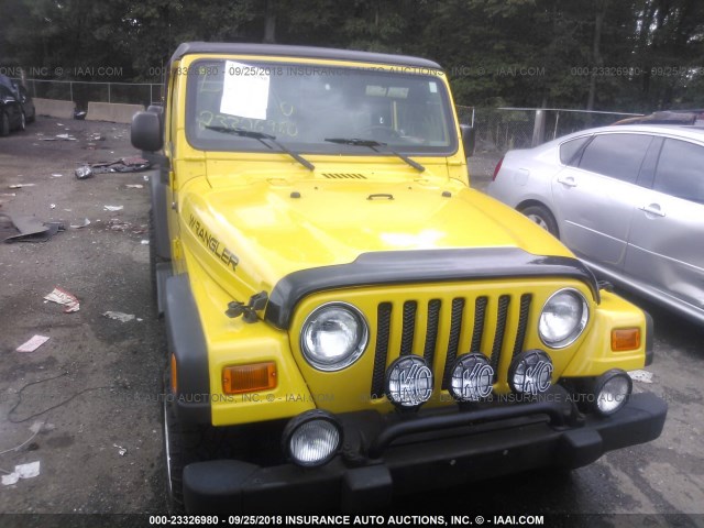 1J4FA49S5YP758609 - 2000 JEEP WRANGLER / TJ SPORT YELLOW photo 6