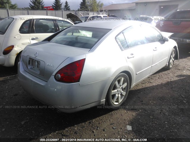 1N4BA41E14C908961 - 2004 NISSAN MAXIMA SE/SL SILVER photo 4