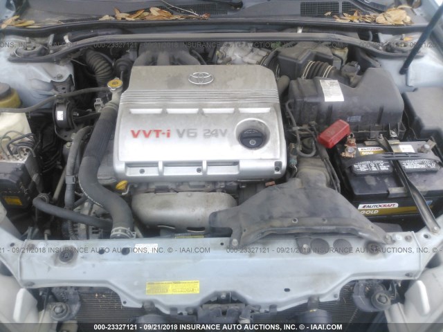 4T1BF30K05U598628 - 2005 TOYOTA CAMRY LE/XLE/SE BLUE photo 10